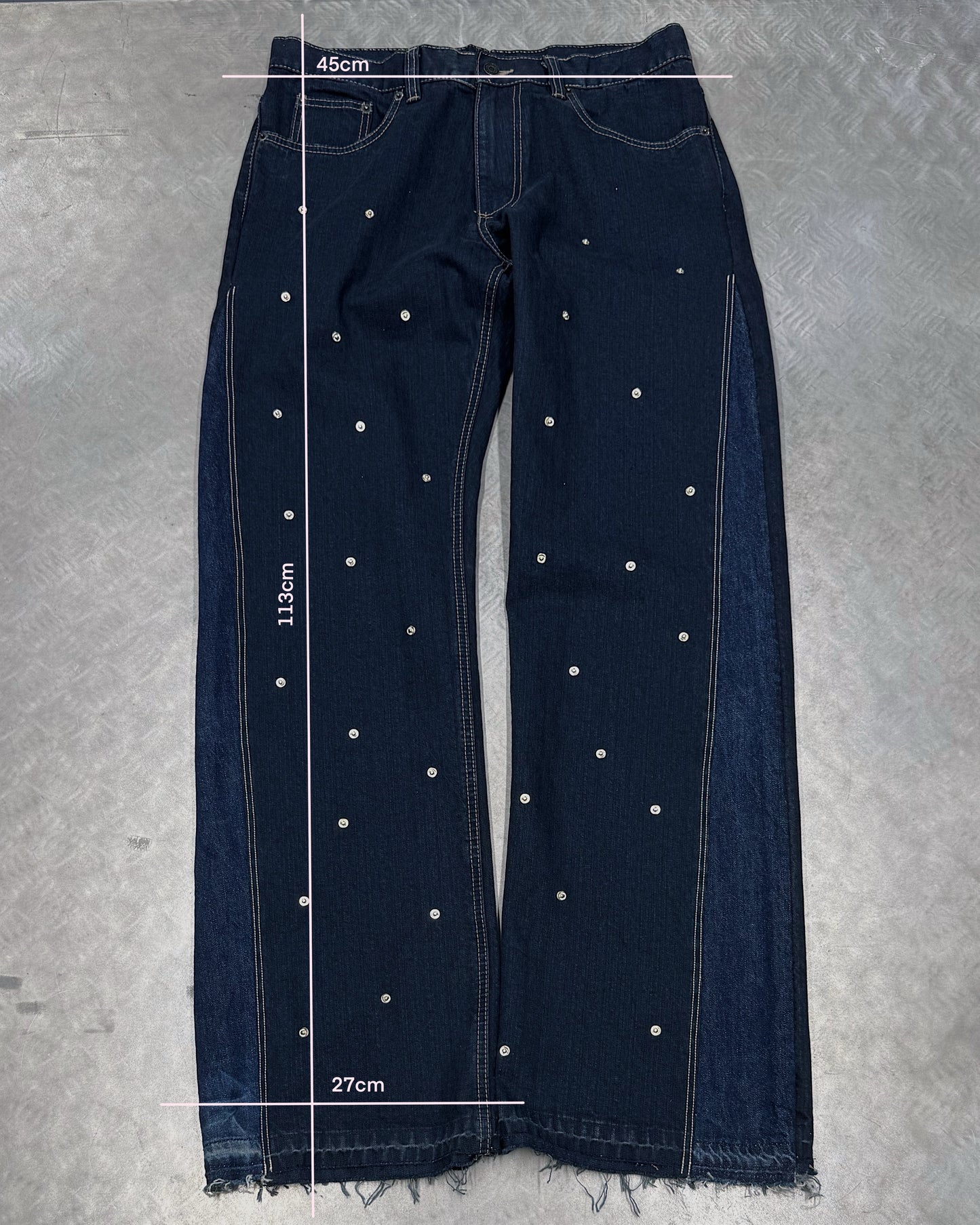 1/1 Bloom Stud Upcycled Vintage Jeans