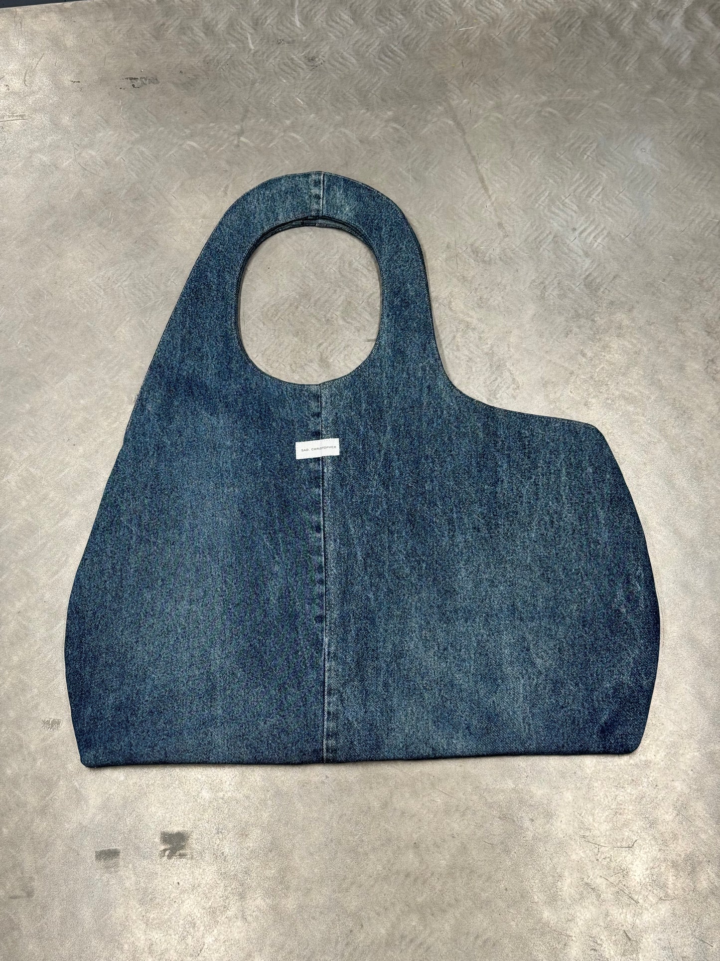 1/1 Studded Sculptural Large Bag Blue + Dark Blue Front