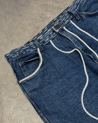 1/1 Wave Stitch Upcycled Vintage Jeans