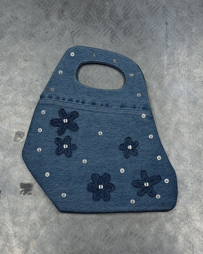 1/1 Studded Sculptural Blue Denim Mini Bag