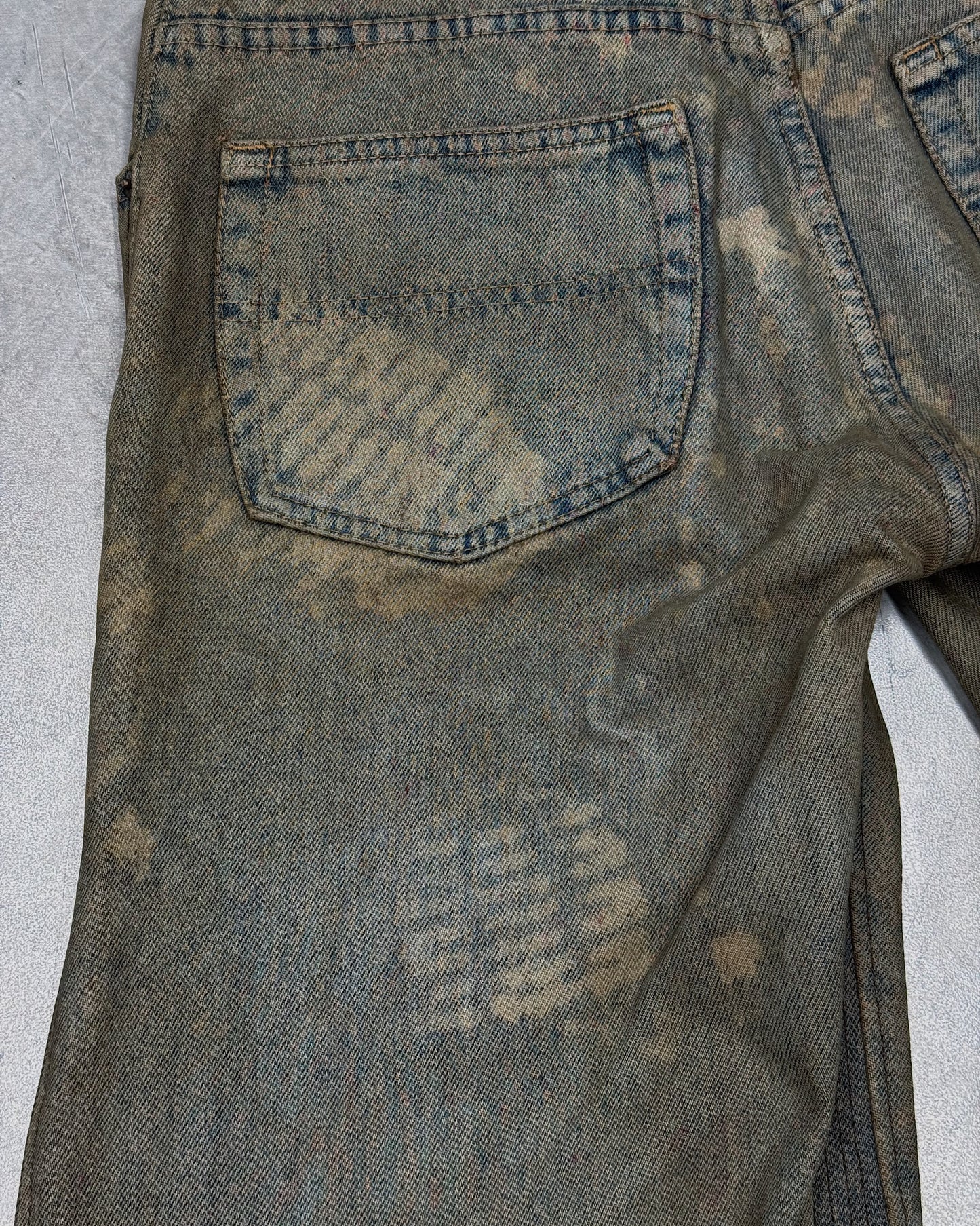 1/1 Foot Bootprint Hand-Dyed Upcycled Vintage Jeans