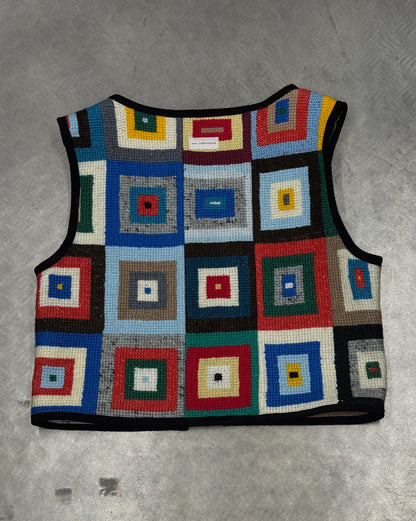 1/1 Geometric Patchwork Woven Vest