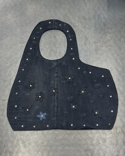 1/1 Studded Sculptural Distressed Large Bag Black/Grey