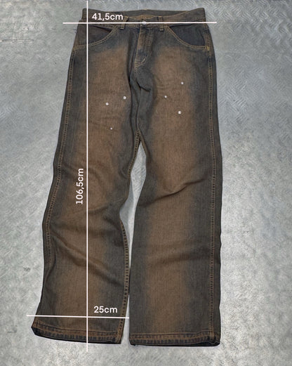 1/1 Brown Rusty Upcycled Vintage Denim