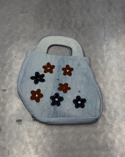 1/1 Studded Light Blue Jeans Puffed Mini Bag