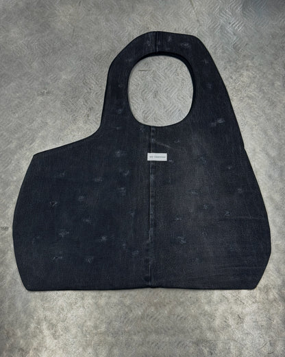 1/1 Studded Sculptural Distressed Large Bag Black/Grey