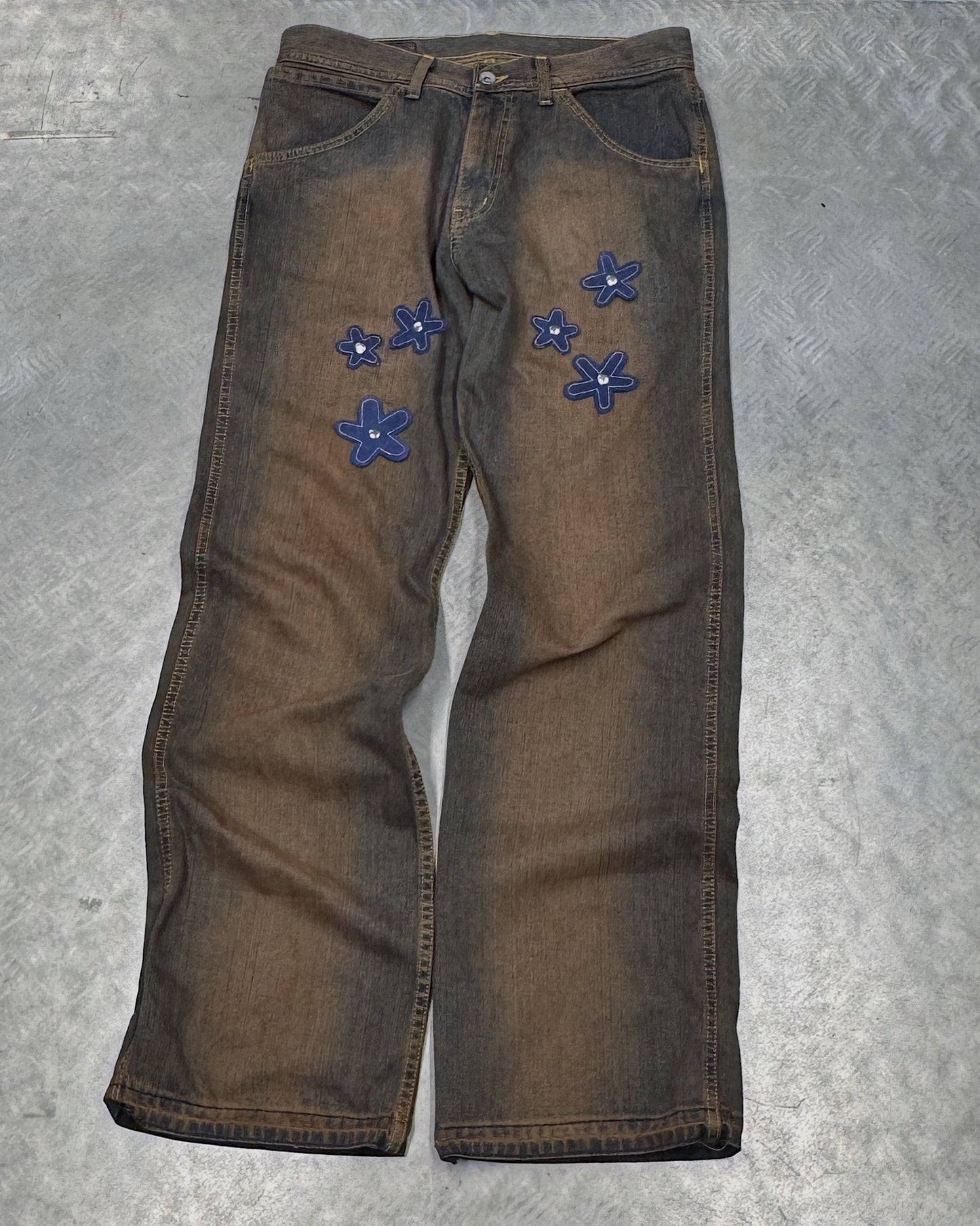 1/1 Brown Rusty Upcycled Vintage Denim