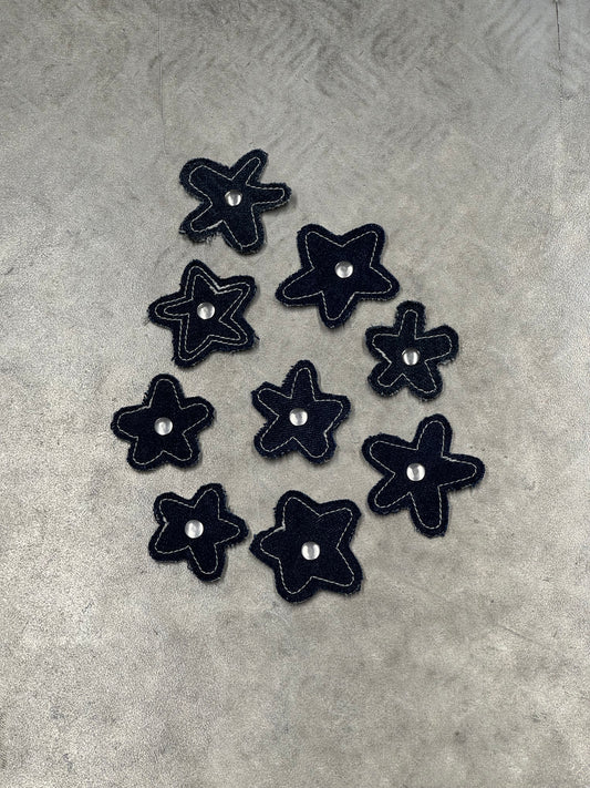 Attachable Blue Denim Flowers
