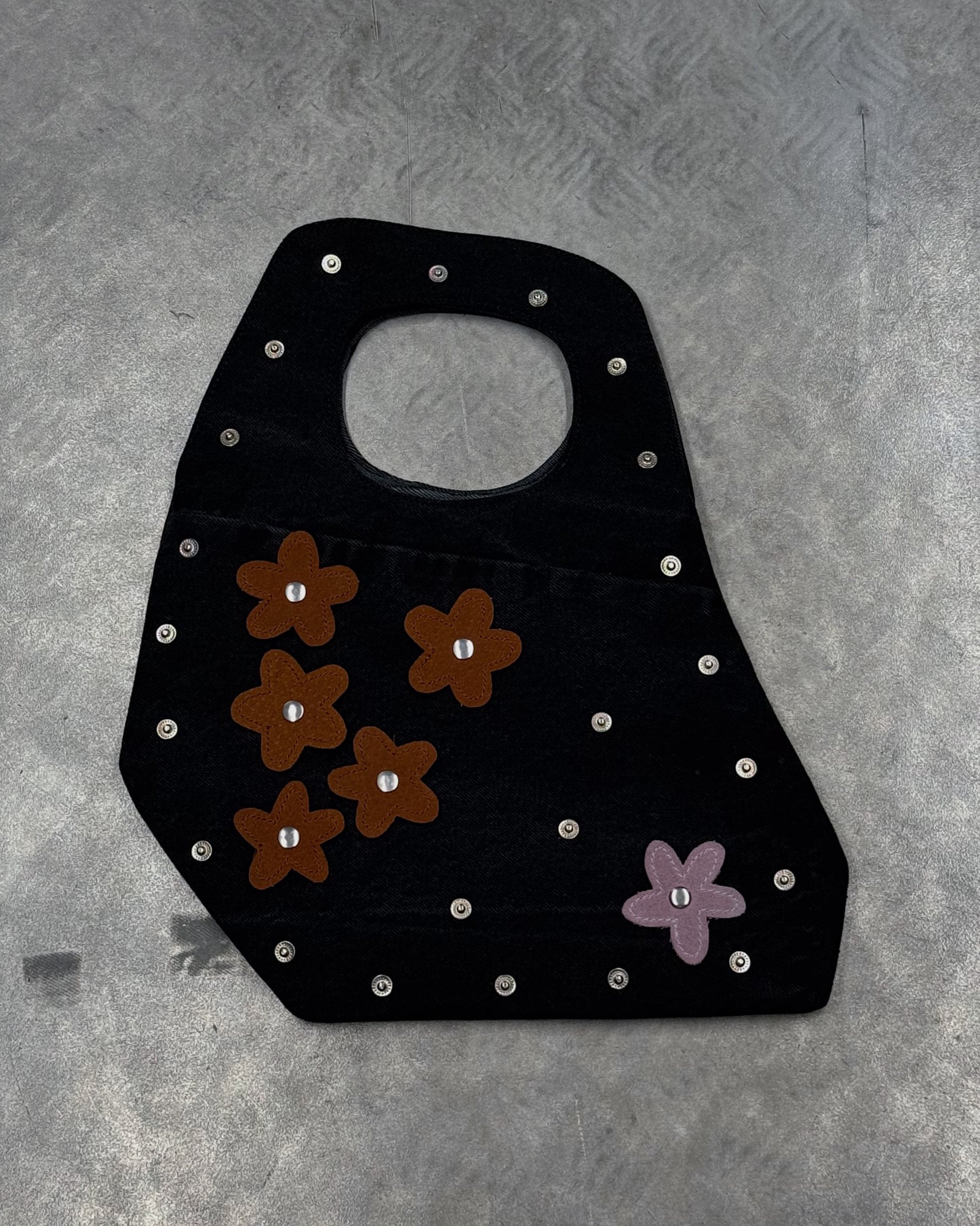 1/1 Studded Sculptural Denim Mini Bag