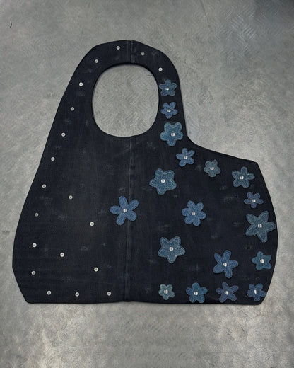 1/1 Studded Sculptural Distressed Large Bag Black/Grey