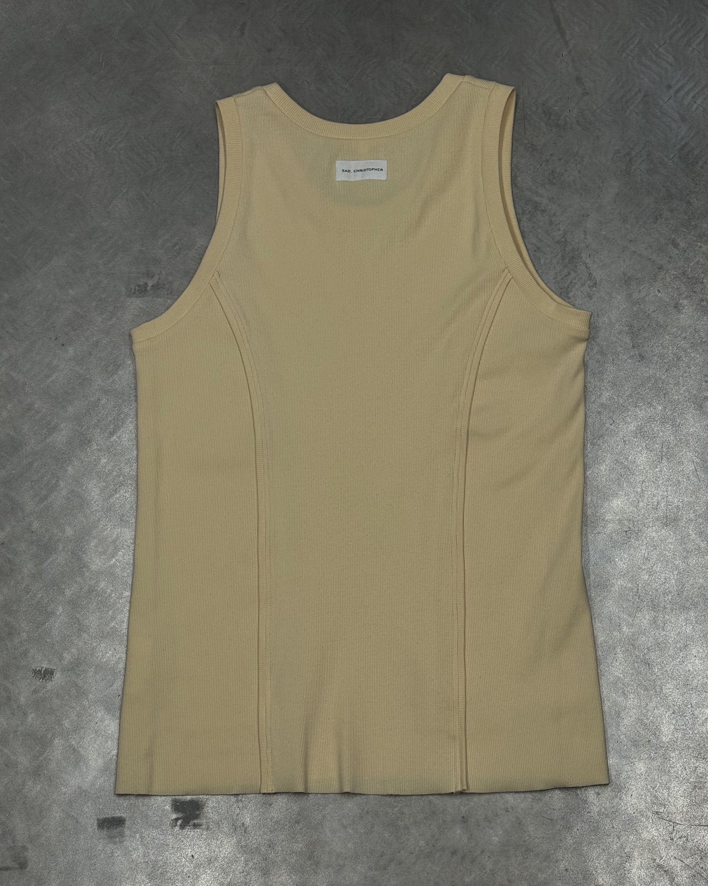Unisex Tight Fit Yellow Tank Top