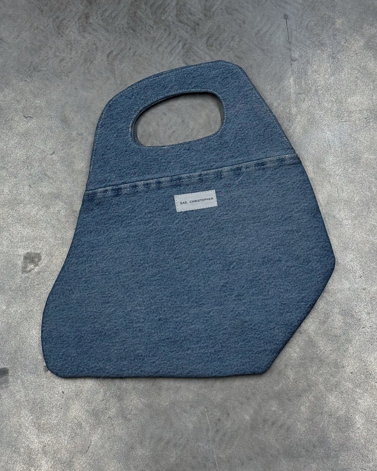 1/1 Studded Sculptural Blue Denim Mini Bag