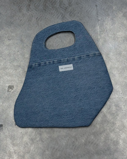 1/1 Studded Sculptural Blue Denim Mini Bag