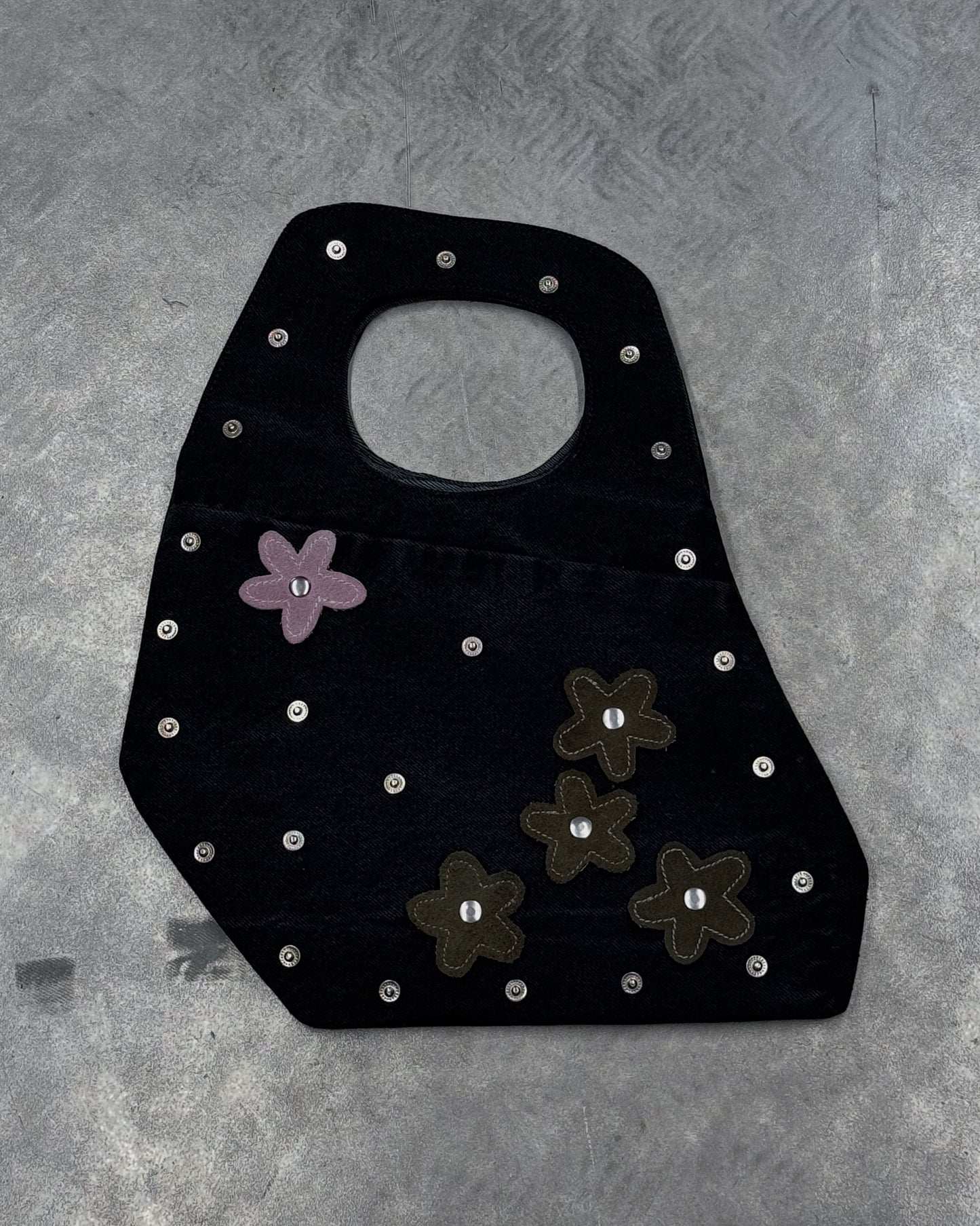 1/1 Studded Sculptural Denim Mini Bag
