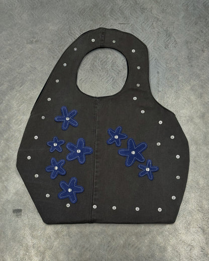 1/1 Sculptural Denim Midi Bag Dark Brown/Grey