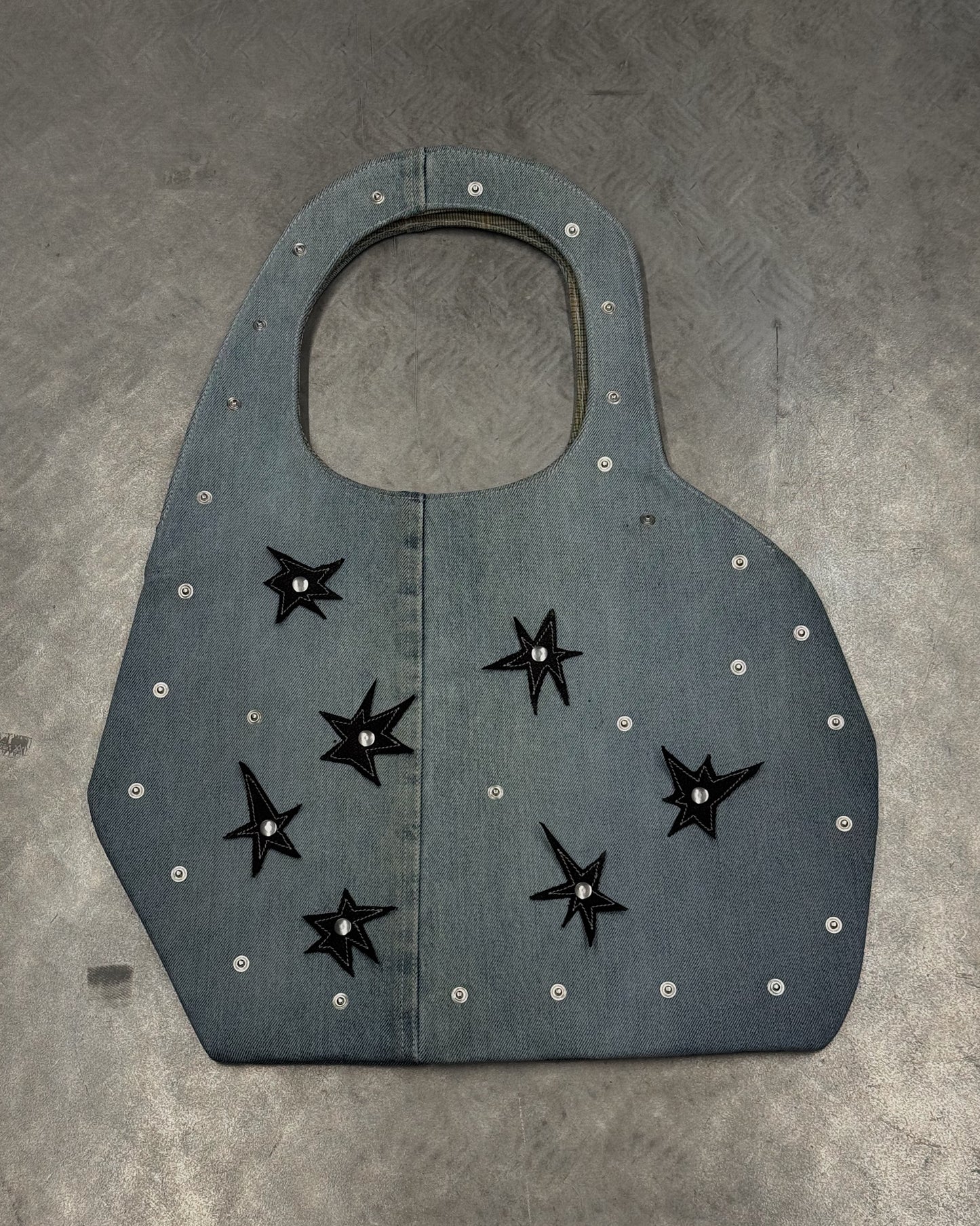 1/1 Sculptural Blue Denim Midi Bag