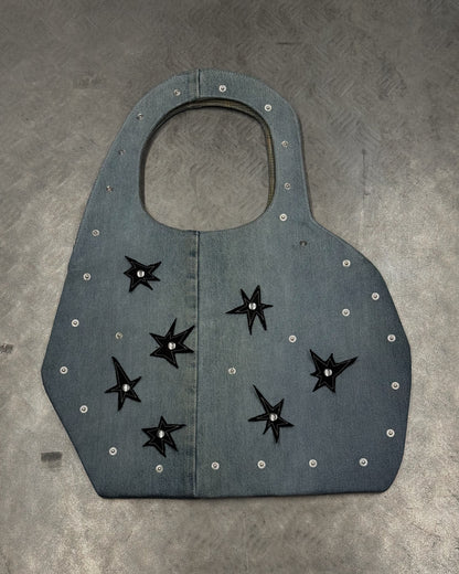 1/1 Sculptural Blue Denim Midi Bag