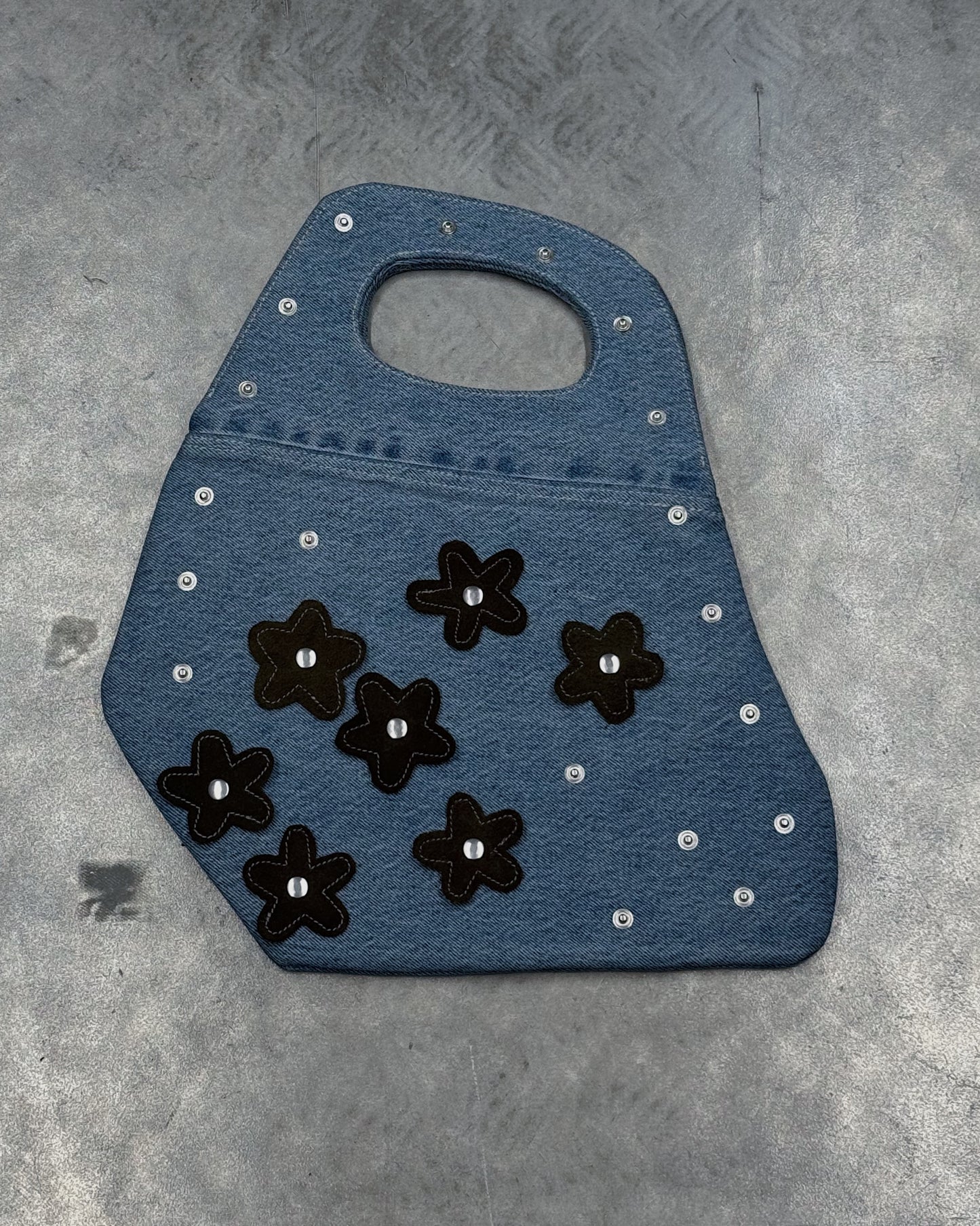 1/1 Studded Sculptural Blue Denim Mini Bag