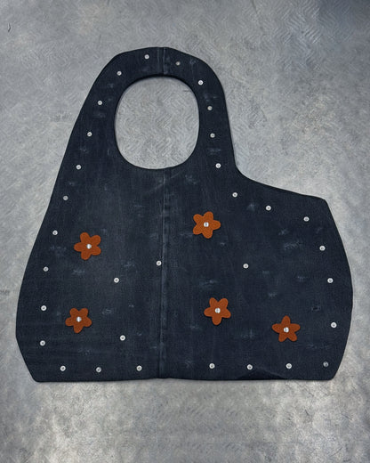1/1 Studded Sculptural Distressed Large Bag Black/Grey