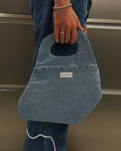 1/1 Studded Sculptural Blue Denim Mini Bag