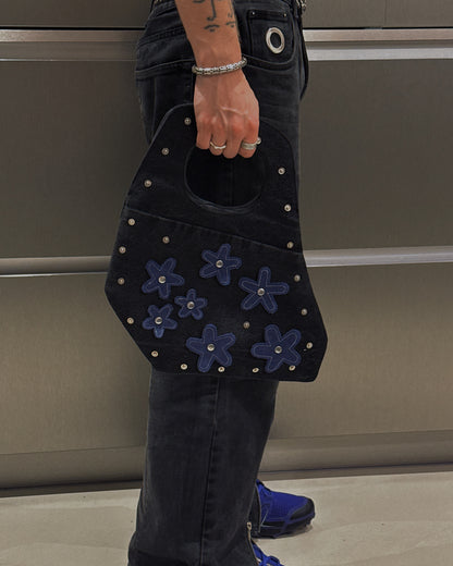1/1 Studded Sculptural Denim Mini Bag