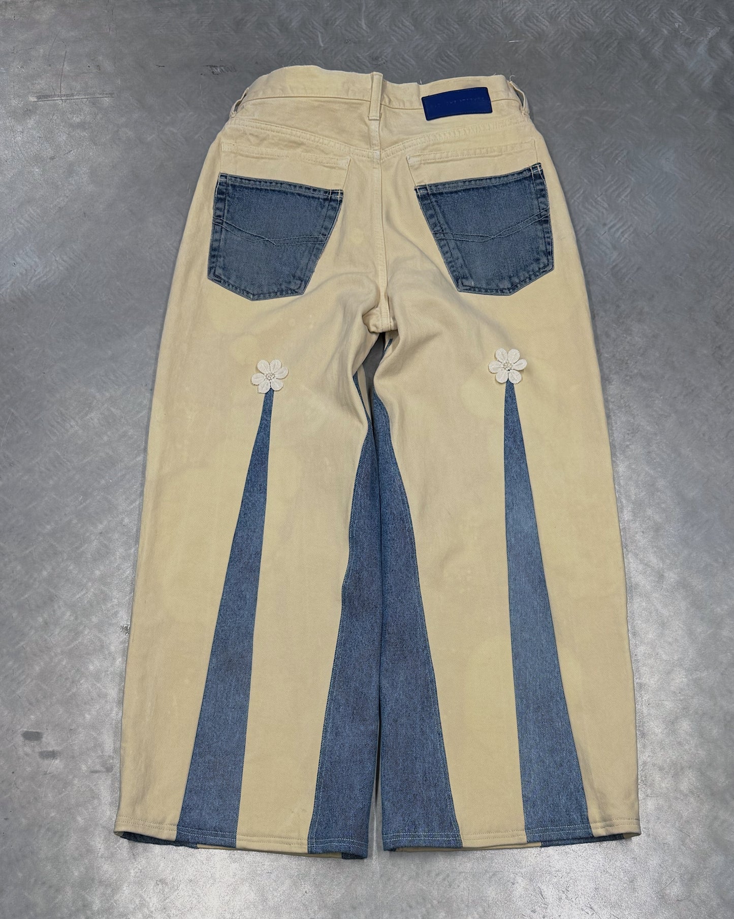 1/1 Two-Tone Bloom Upcycled Vintage Jeans