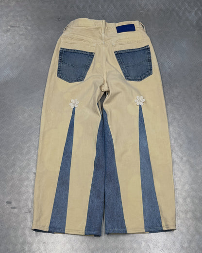 1/1 Two-Tone Bloom Upcycled Vintage Jeans