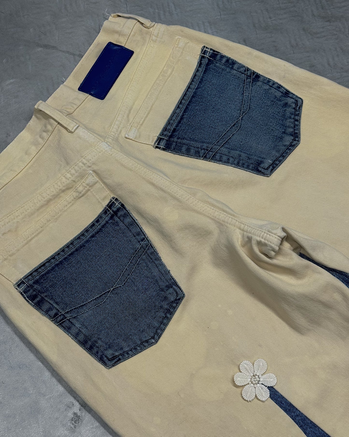 1/1 Two-Tone Bloom Upcycled Vintage Jeans