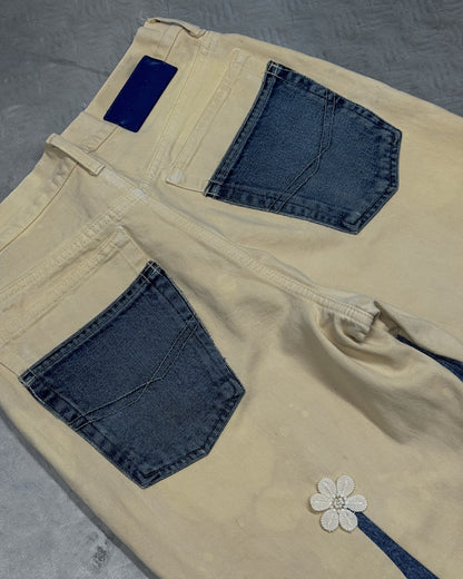 1/1 Two-Tone Bloom Upcycled Vintage Jeans