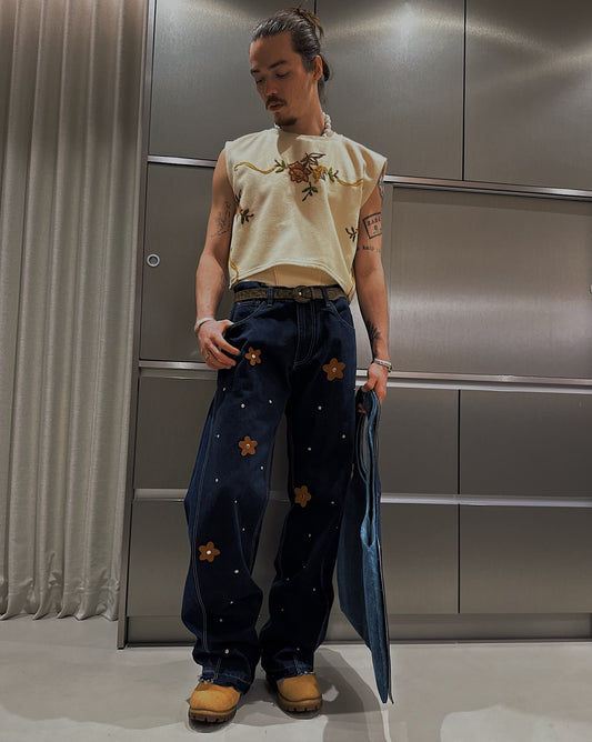 1/1 Bloom Stud Upcycled Vintage Jeans