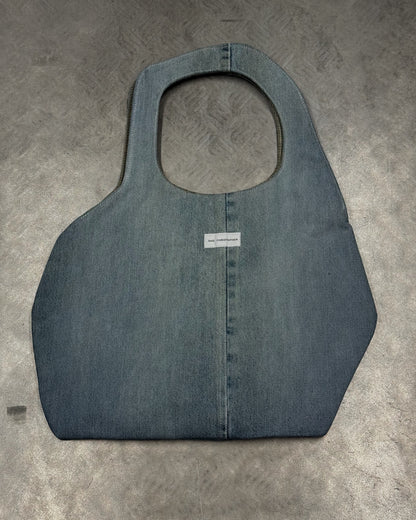 1/1 Sculptural Blue Denim Midi Bag