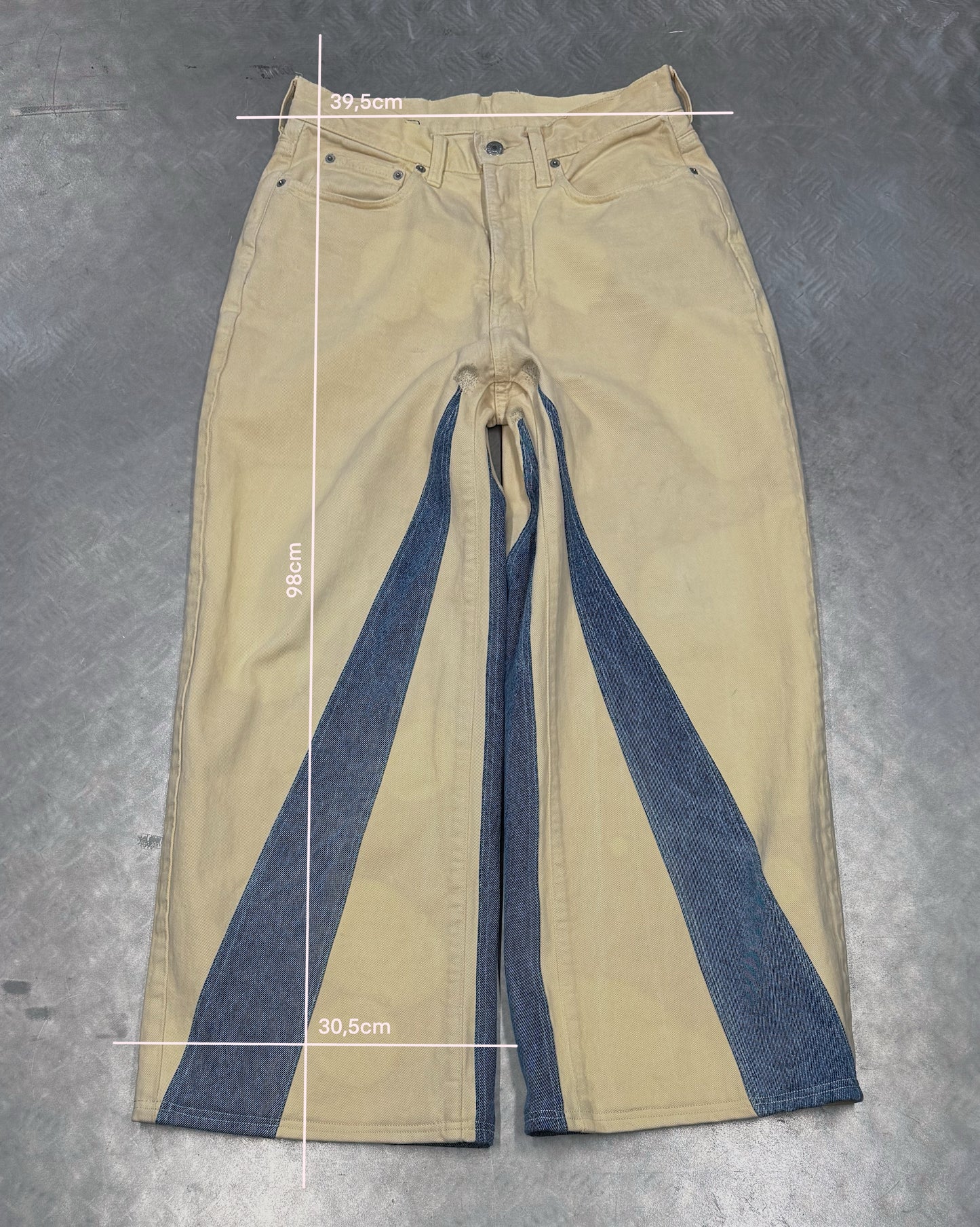 1/1 Two-Tone Bloom Upcycled Vintage Jeans