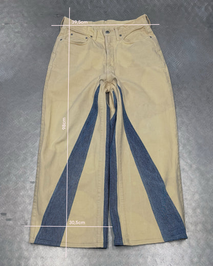 1/1 Two-Tone Bloom Upcycled Vintage Jeans