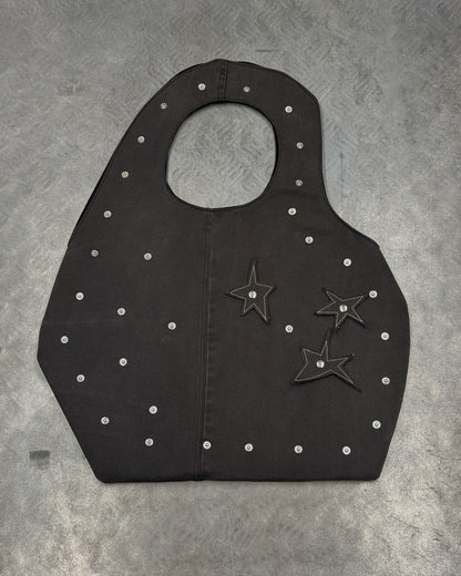 1/1 Sculptural Denim Midi Bag Dark Brown/Grey