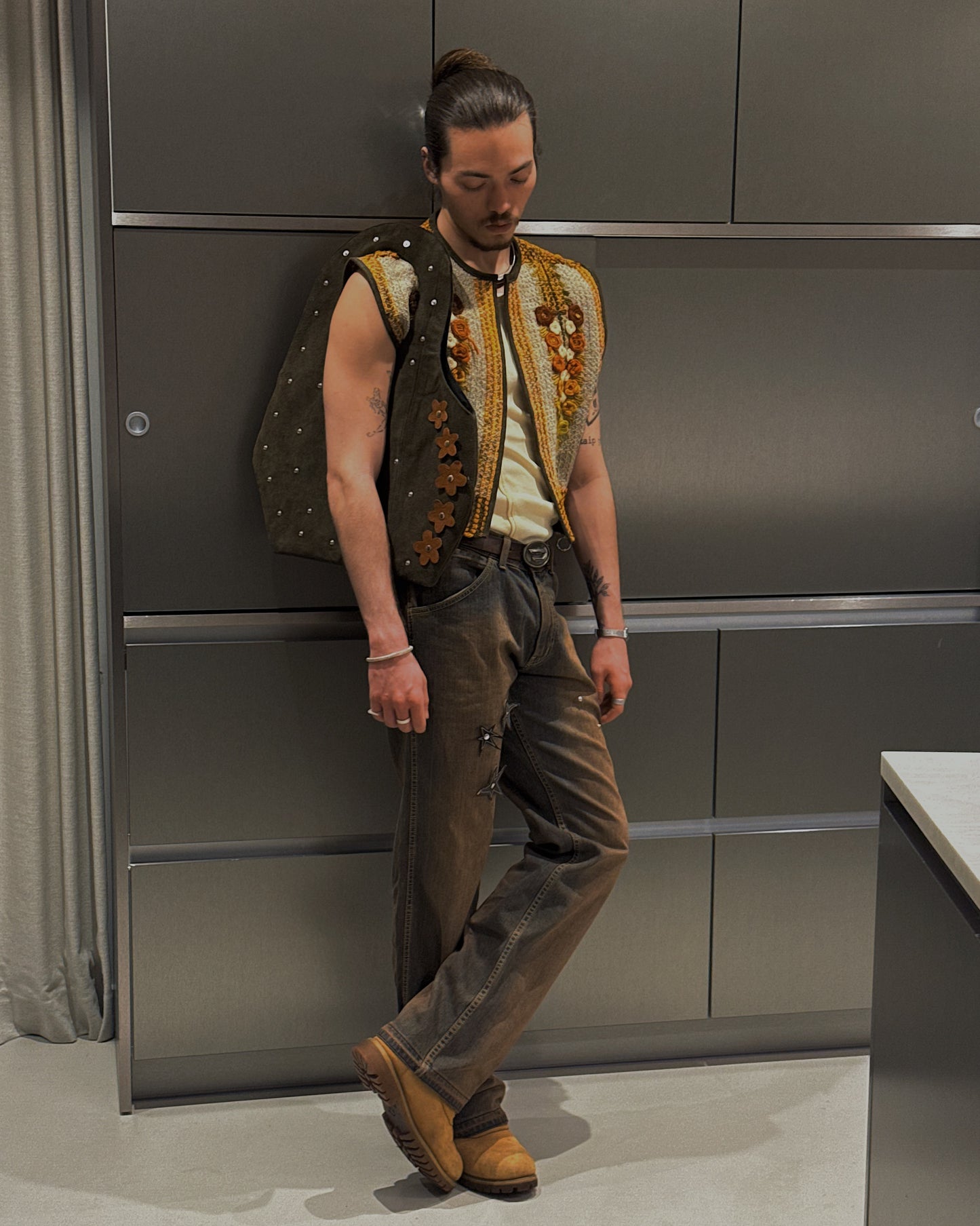 1/1 Brown Rusty Upcycled Vintage Denim