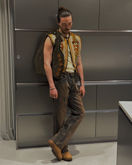 1/1 Brown Rusty Upcycled Vintage Denim