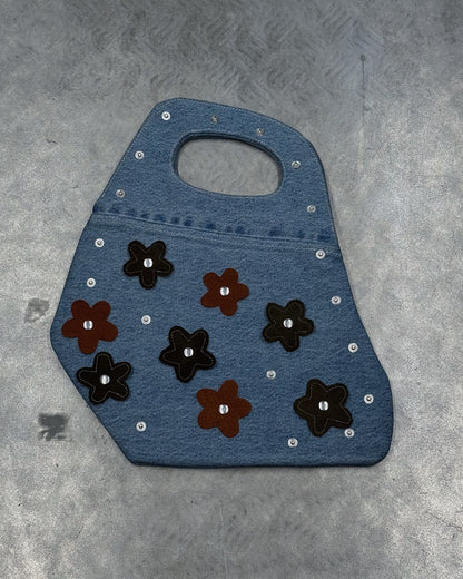 1/1 Studded Sculptural Blue Denim Mini Bag