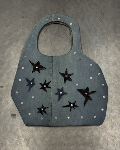 1/1 Sculptural Blue Denim Midi Bag