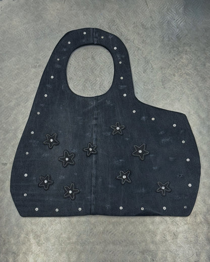 1/1 Studded Sculptural Distressed Large Bag Black/Grey