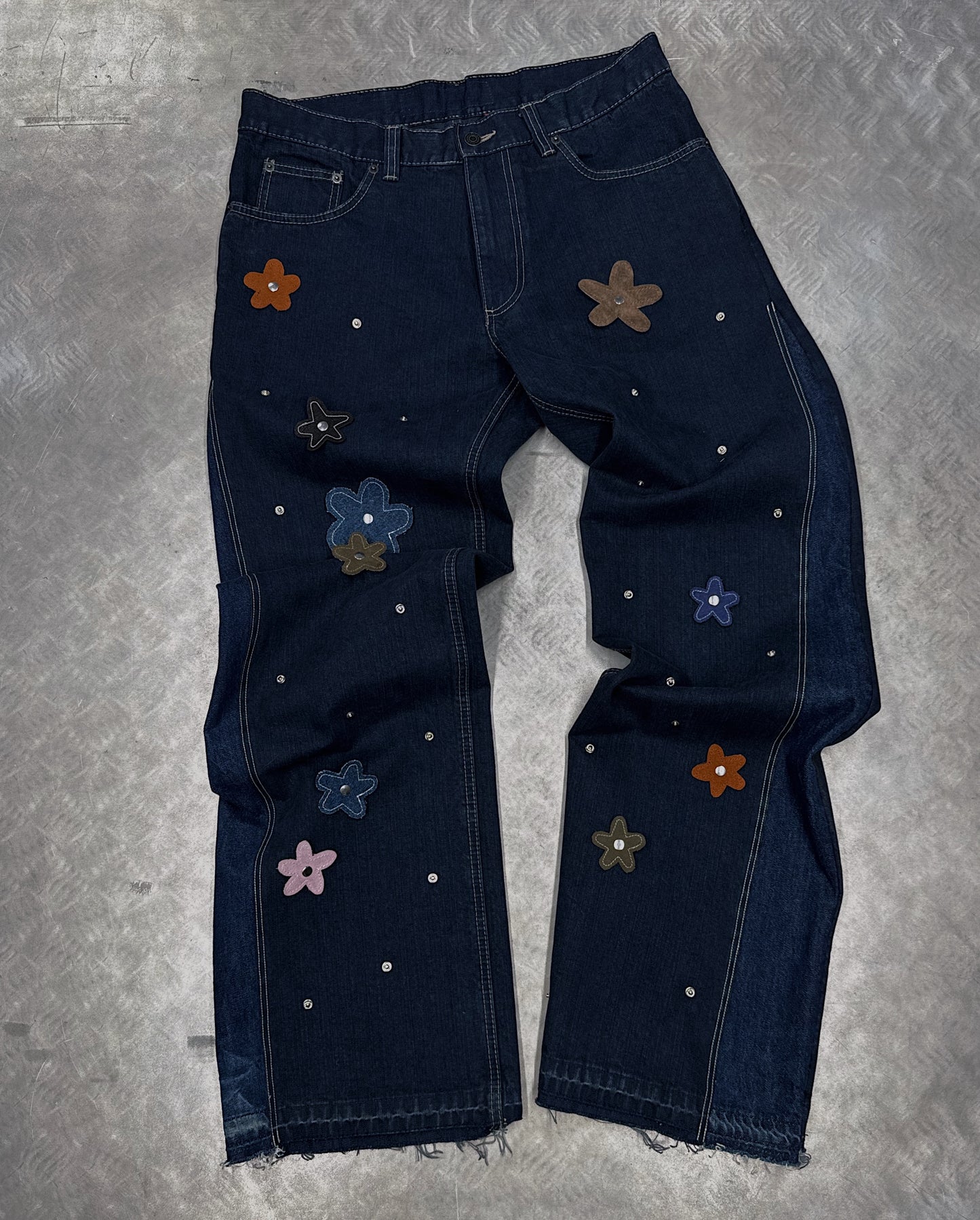 1/1 Bloom Stud Upcycled Vintage Jeans