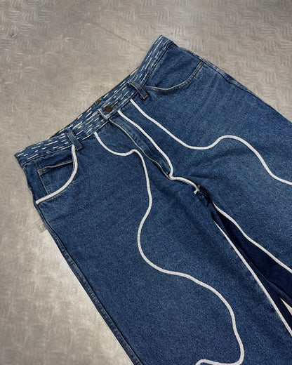 1/1 Wave Stitch Upcycled Vintage Jeans