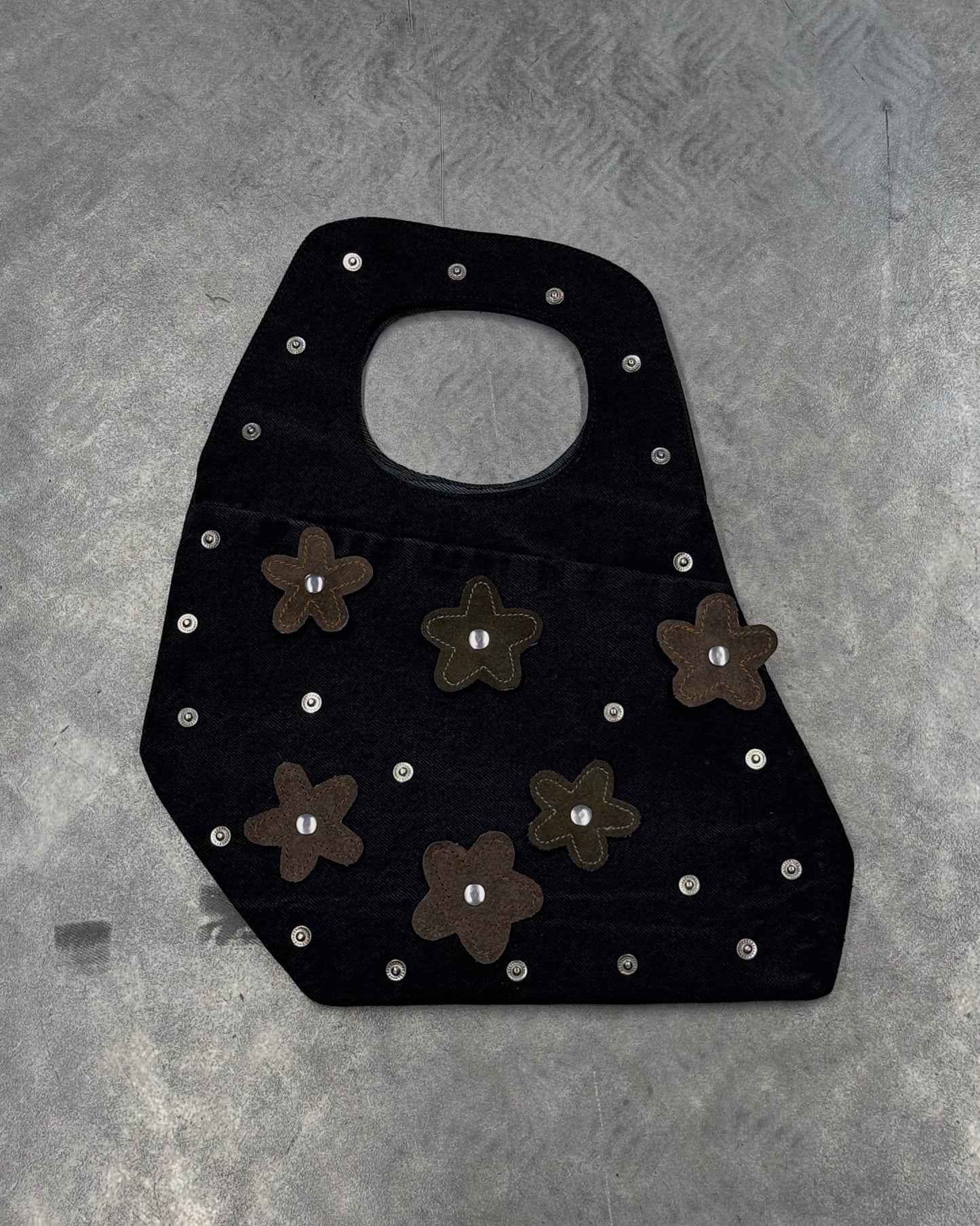 1/1 Studded Sculptural Denim Mini Bag