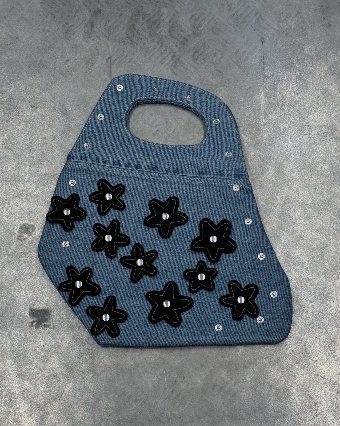 1/1 Studded Sculptural Blue Denim Mini Bag