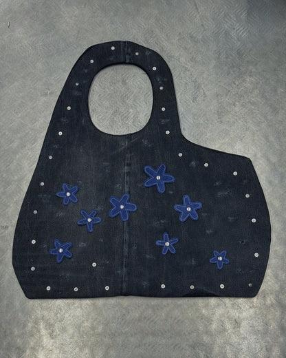 1/1 Studded Sculptural Distressed Large Bag Black/Grey