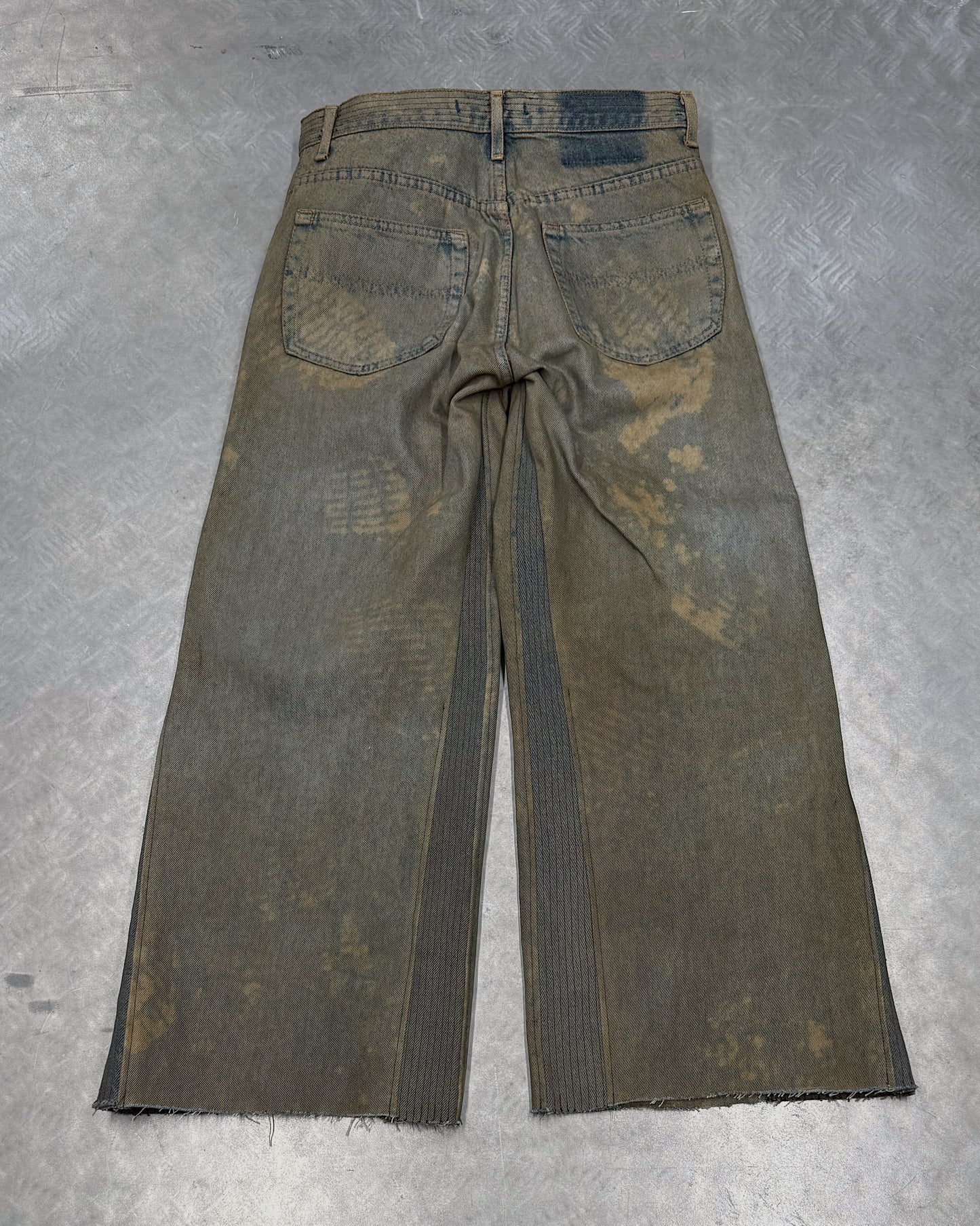 1/1 Foot Bootprint Hand-Dyed Upcycled Vintage Jeans