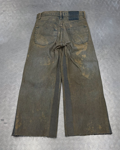 1/1 Foot Bootprint Hand-Dyed Upcycled Vintage Jeans