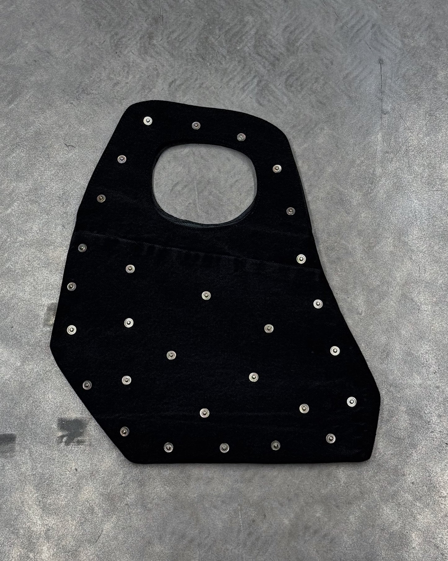 1/1 Studded Sculptural Denim Mini Bag