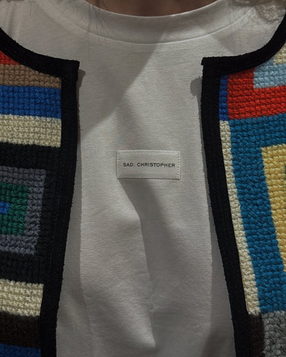 1/1 Geometric Patchwork Woven Vest