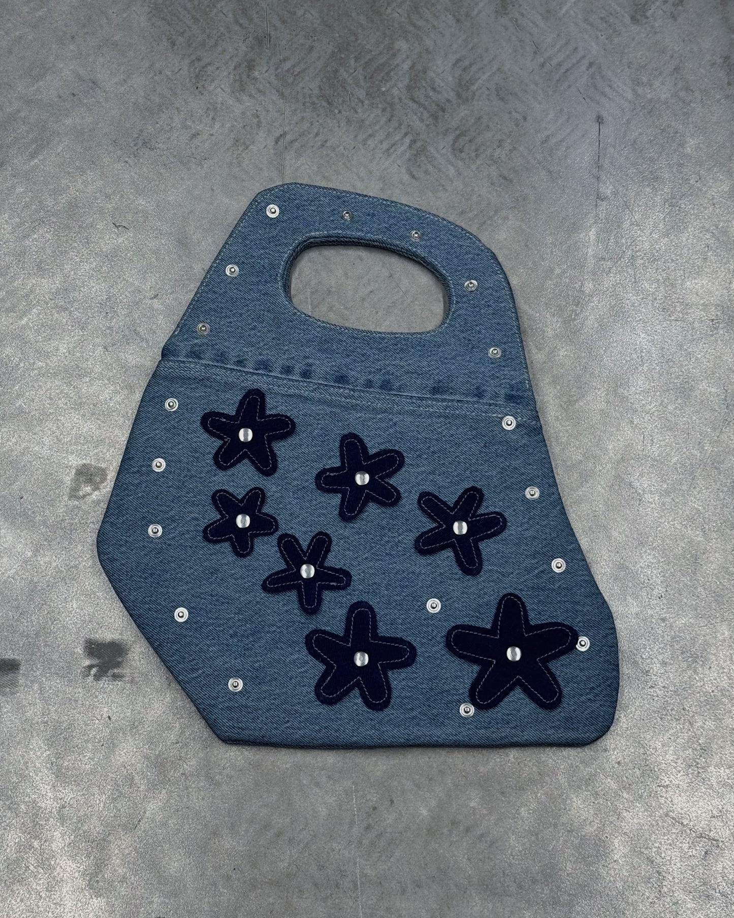 1/1 Studded Sculptural Blue Denim Mini Bag