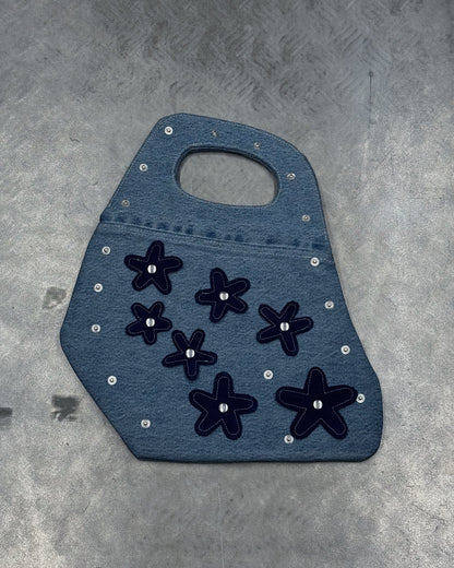 1/1 Studded Sculptural Blue Denim Mini Bag
